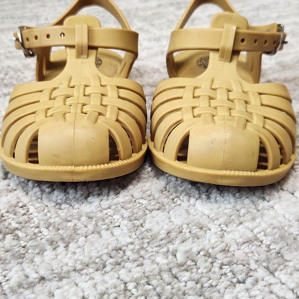Scallywag Baby boy girl beige gold fisherman sandals size 28 EU 10/11 child - Picture 4 of 10